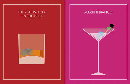 Des boissons minimaliste