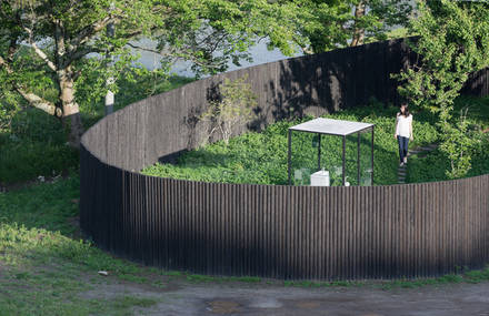 Public Toilets in a Garden Escape