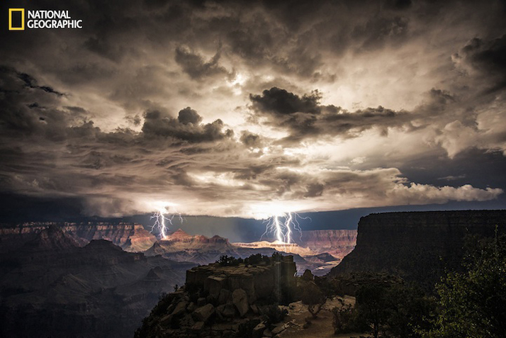 Night of Lightning at Grand Canyon