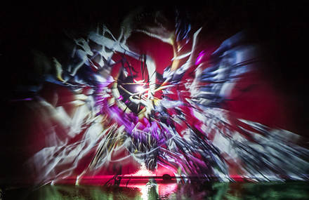 advection | water fountain projection @ 4th Lichtsicht Biennale