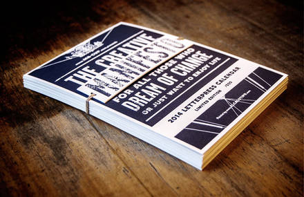 2014 letterpress calendar – the creative manifesto