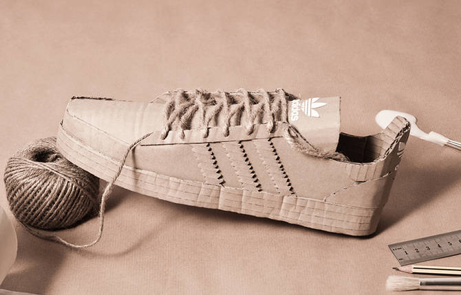 Adidas Originals with Cardboard