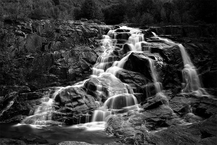 Stark Black and White Photographs of Waterfalls5