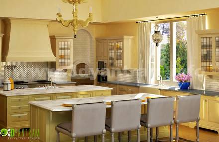 3D Bedroom, living room, dining room interior Design