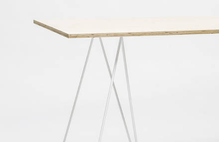White Table Trestle by Master&Master
