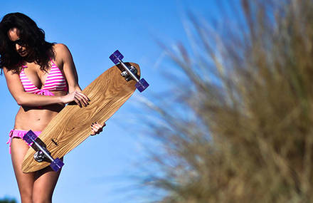 Handmade solid wood 70′s surf style longboards and skateboards from Nudie Boards