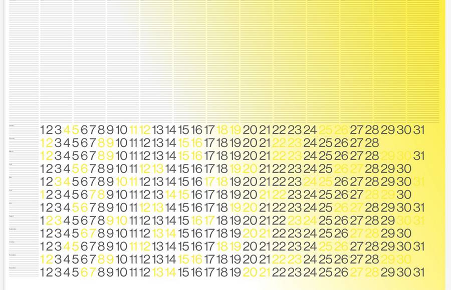 Beautiful Gradient Calendar