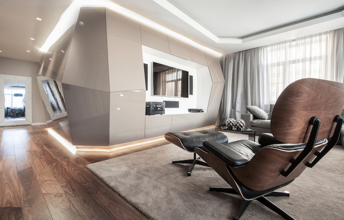 Futuristic Styled Apartment in Moscow