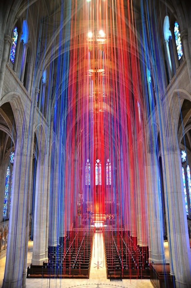 Graced With Light Installation in San Fransisco Cathedral 1