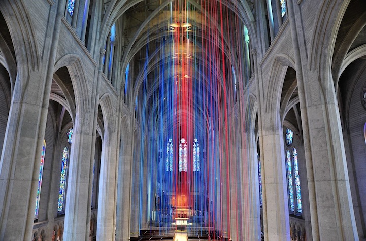Graced With Light Installation in San Fransisco Cathedral 2