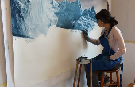 Pastel Icebergs by Zaria Forman