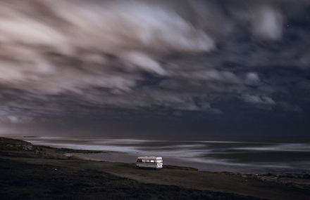 A Van In The Sea Photography