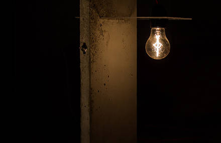 [rouviech] Concrete handmade table lamp