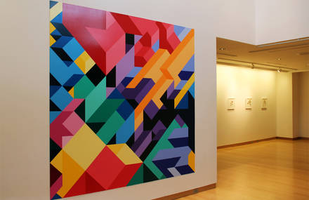 Geometric paintings by Adam Daily