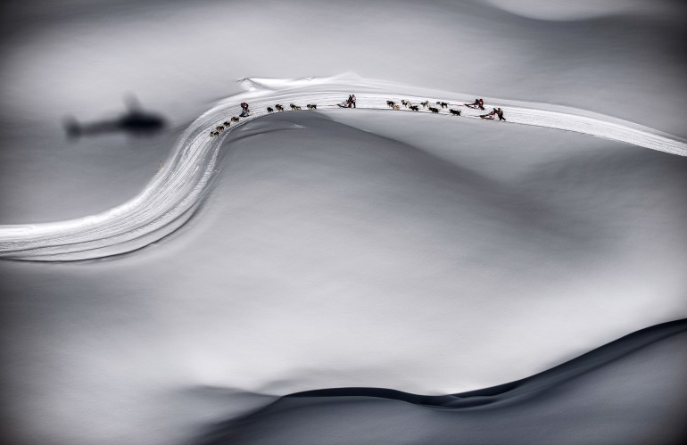 25 Sledding Race from Above by Jeff Pachoud
