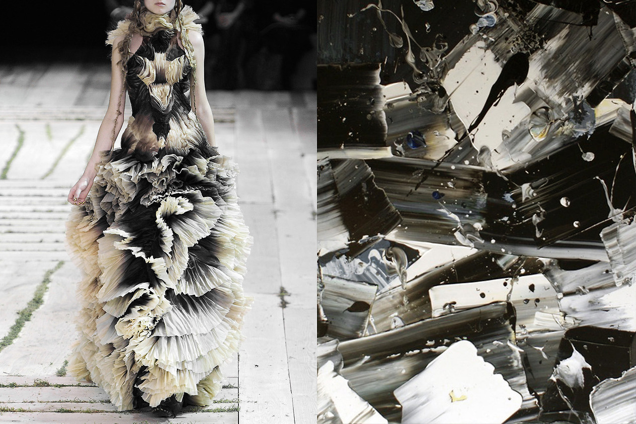 Alexander McQueen RTW Spring 2011 | Painting by Michele De Agostini