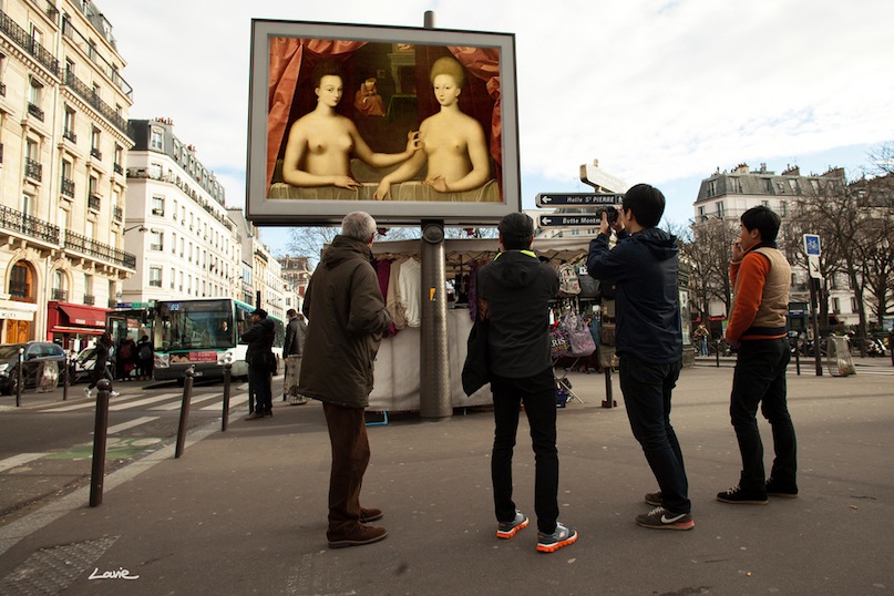 Artist Replaces Billboard Ads with Classic Art in Paris-11