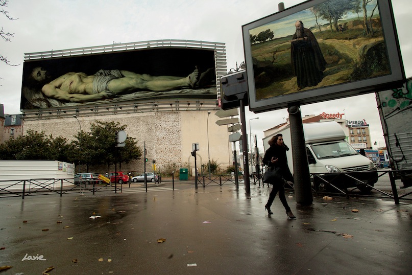 Artist Replaces Billboard Ads with Classic Art in Paris-15