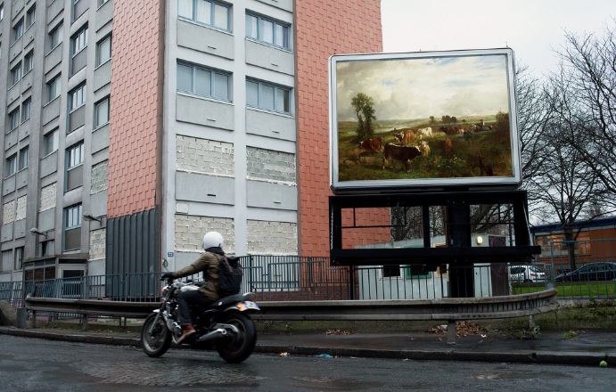 Artist Replaces Billboard Ads with Classic Art in Paris-3