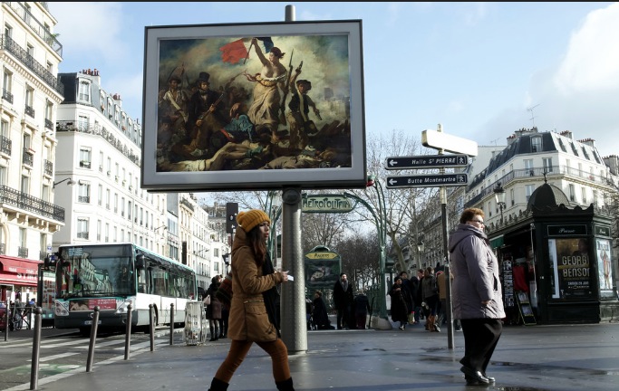 Artist Replaces Billboard Ads with Classic Art in Paris-4