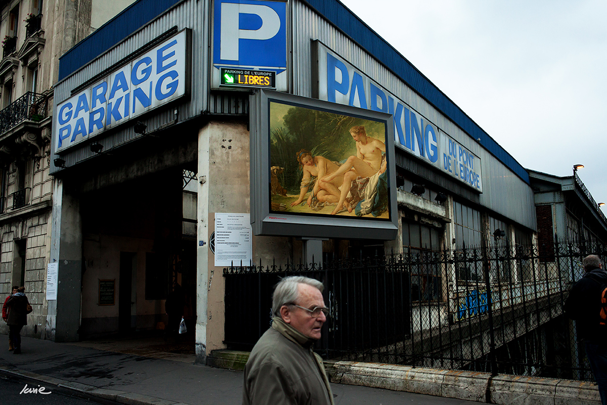 Artist Replaces Billboard Ads with Classic Art in Paris-8