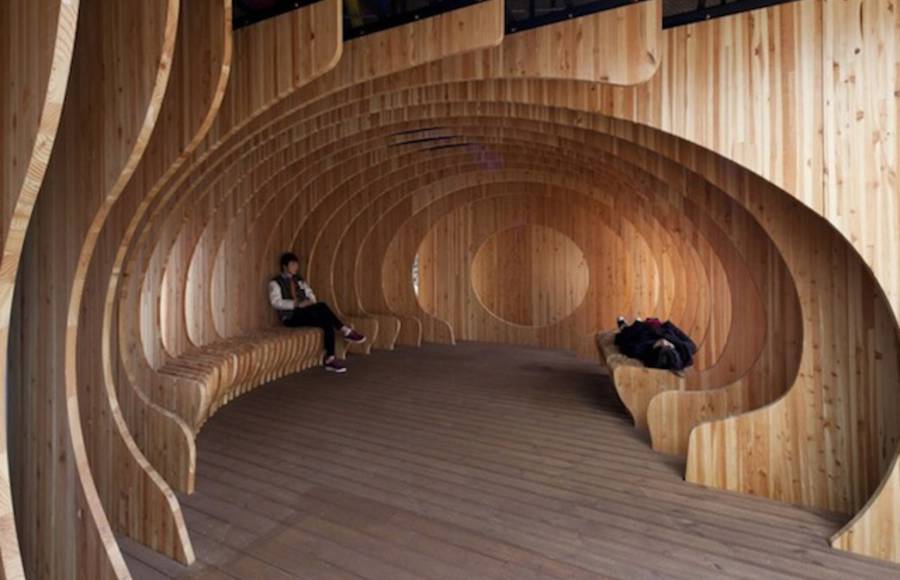 Wooden Rest Space in Seoul