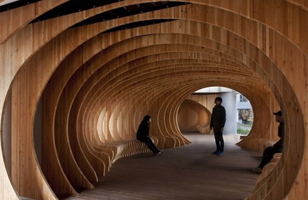 Wooden Rest Space in Seoul