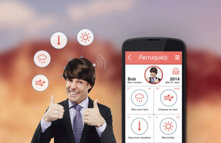 Le Fake de la Perruque Météo Connectée par Ova Design
