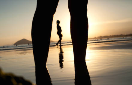 Beach people on São Paulo