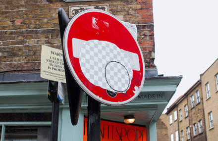 Erasing the streets with Photoshop Eraser