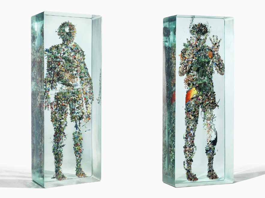 3D Collages Encased in Layers of Glass1
