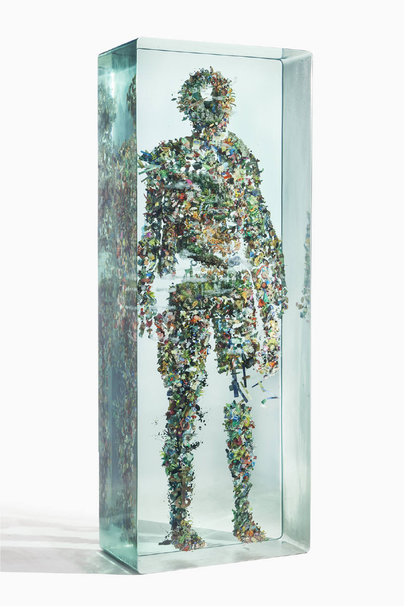 3D Collages Encased in Layers of Glass5