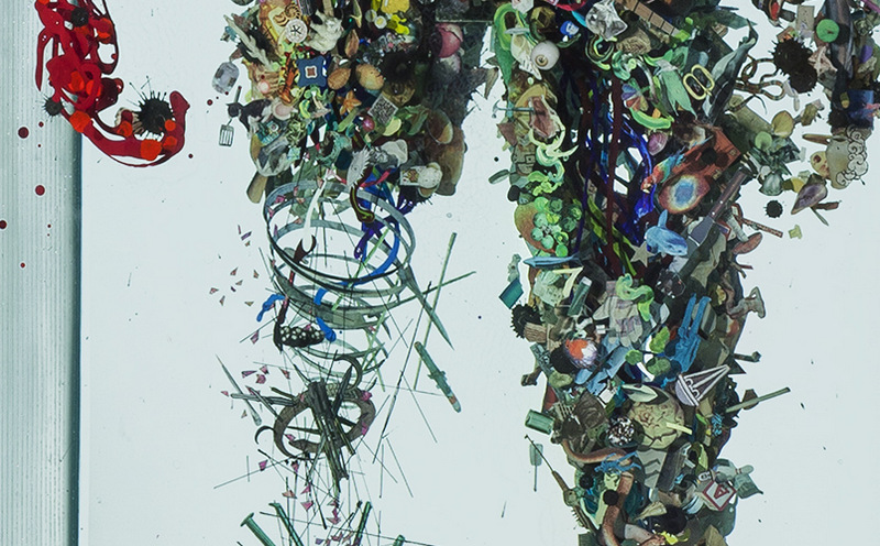 3D Collages Encased in Layers of Glass9