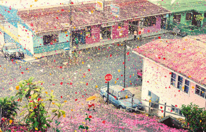 A Rain of Flowers for Sony Bravia