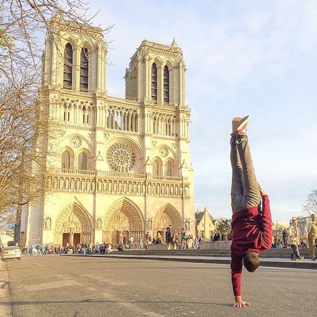Breakdancer at Famous Paris Landmarks 22