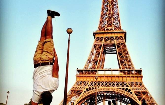 Breakdancer at Famous Paris Landmarks
