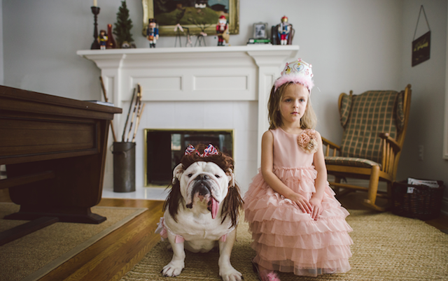 Friendship Between a Young Girl and a dog 1