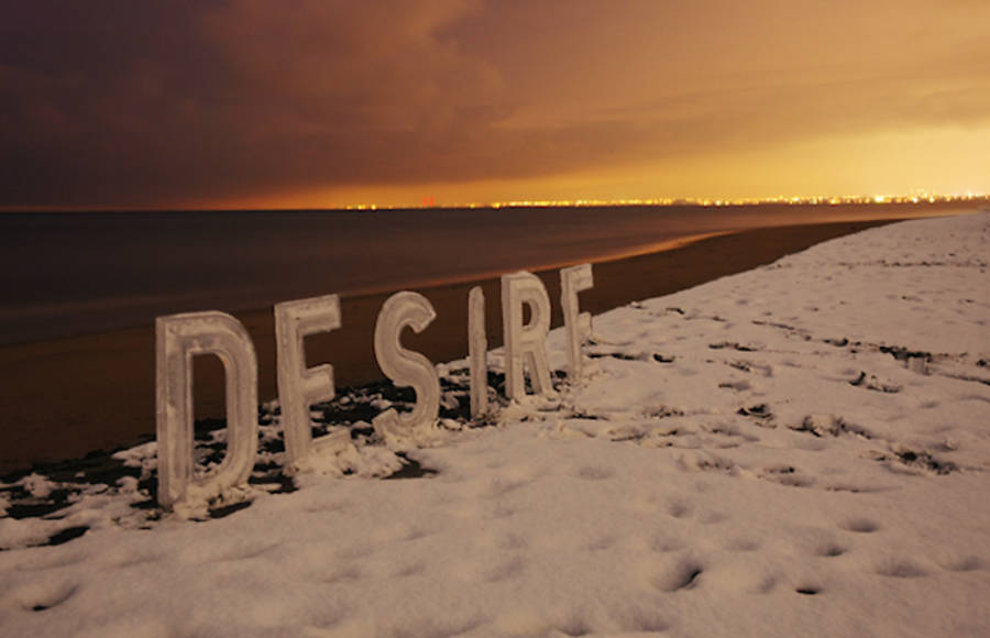 Ice Typography by Nicole Dextras