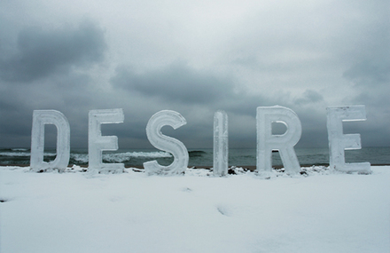 Ice Typography by Nicole Dextras