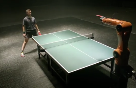 Ping-Pong Duel Between Timo Boll And a Robot