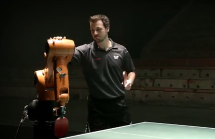 Ping-Pong Duel Between Timo Boll And a Robot