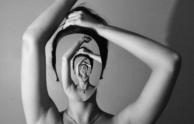 Surreal Black And White Autoportraits