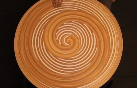 Mosaic of Patterns Drawn on a Potter’s Wheel
