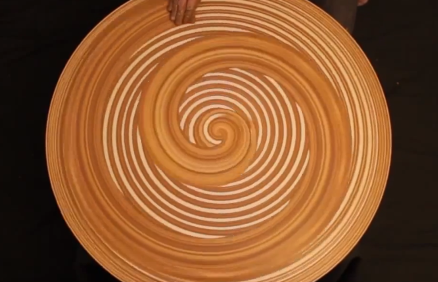 Mosaic of Patterns Drawn on a Potter’s Wheel