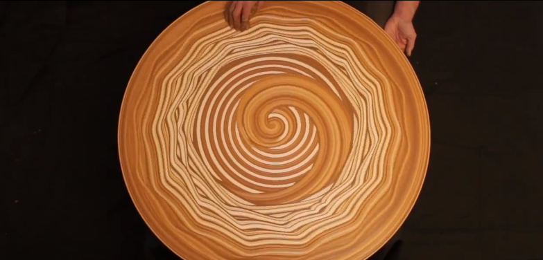 Mosaic of Patterns Drawn on a Potters Wheel 2