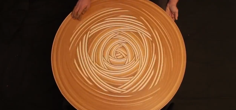 Mosaic of Patterns Drawn on a Potters Wheel 3