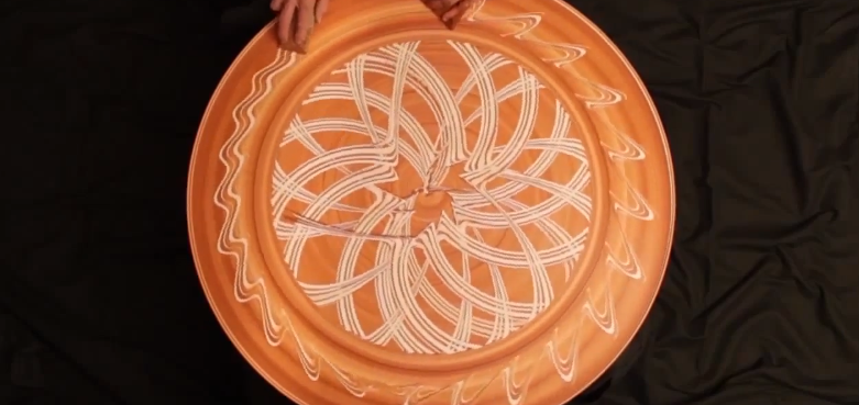 Mosaic of Patterns Drawn on a Potters Wheel 4