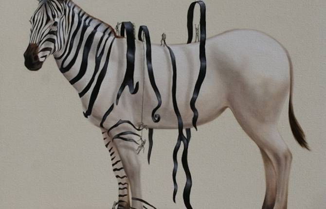 Lively Illustrations of Tiny Men Coloring Animals