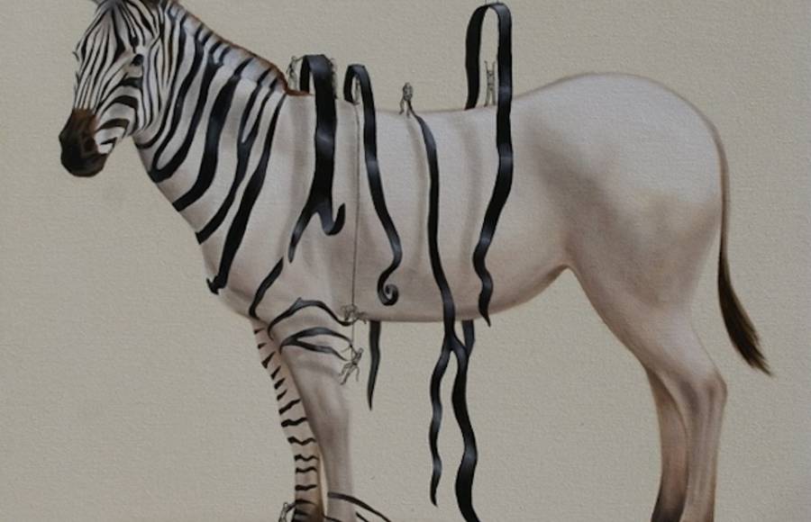 Lively Illustrations of Tiny Men Coloring Animals