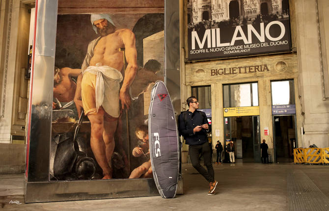 Artist Replaces Billboard Ads with Art in Milano